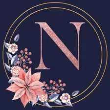 n letter images in heart